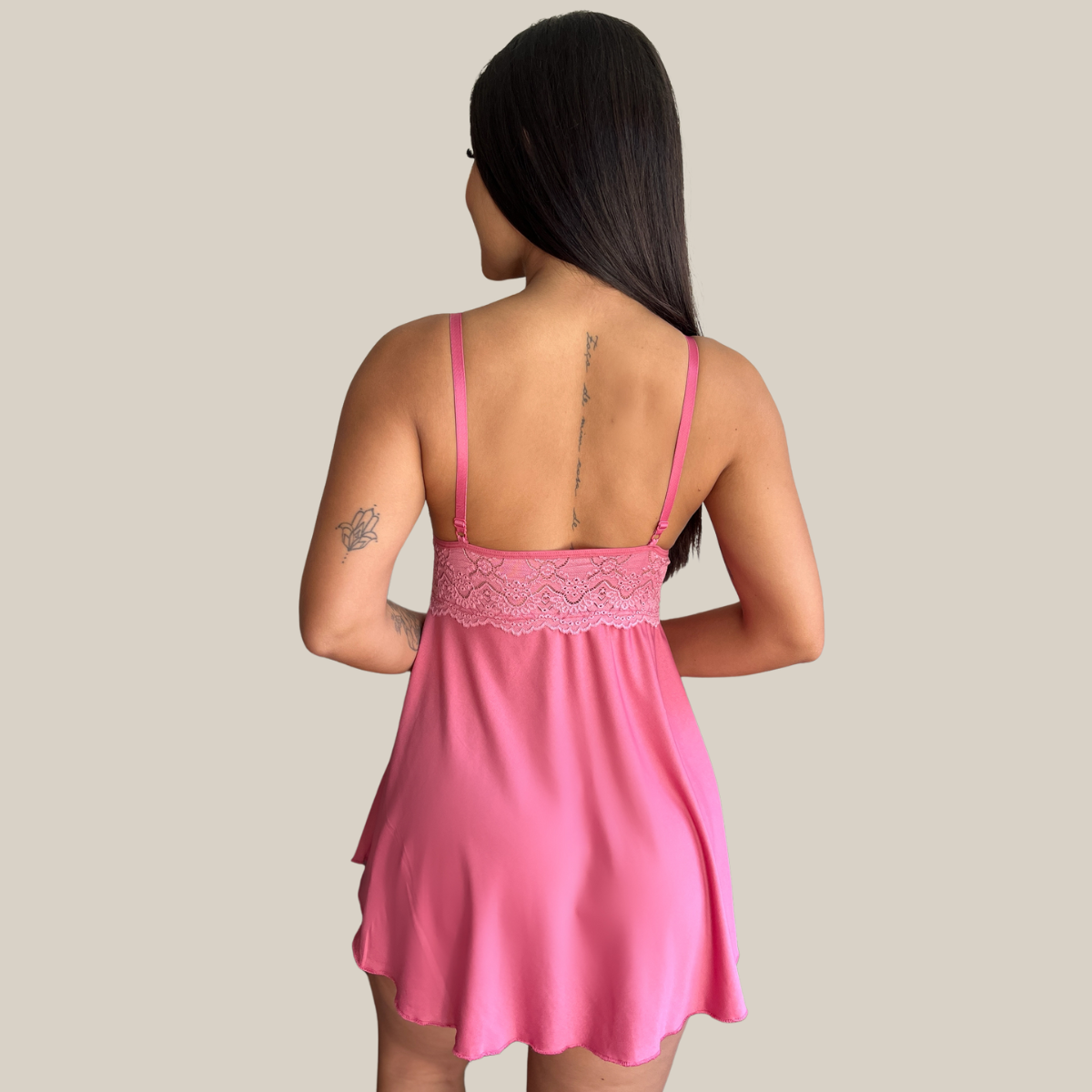 Kit 2 Camisolas Baby Doll Feminina Sensual Sem Bojo Rendada Lingerie Pijama Linha Noite - Eliana Luz