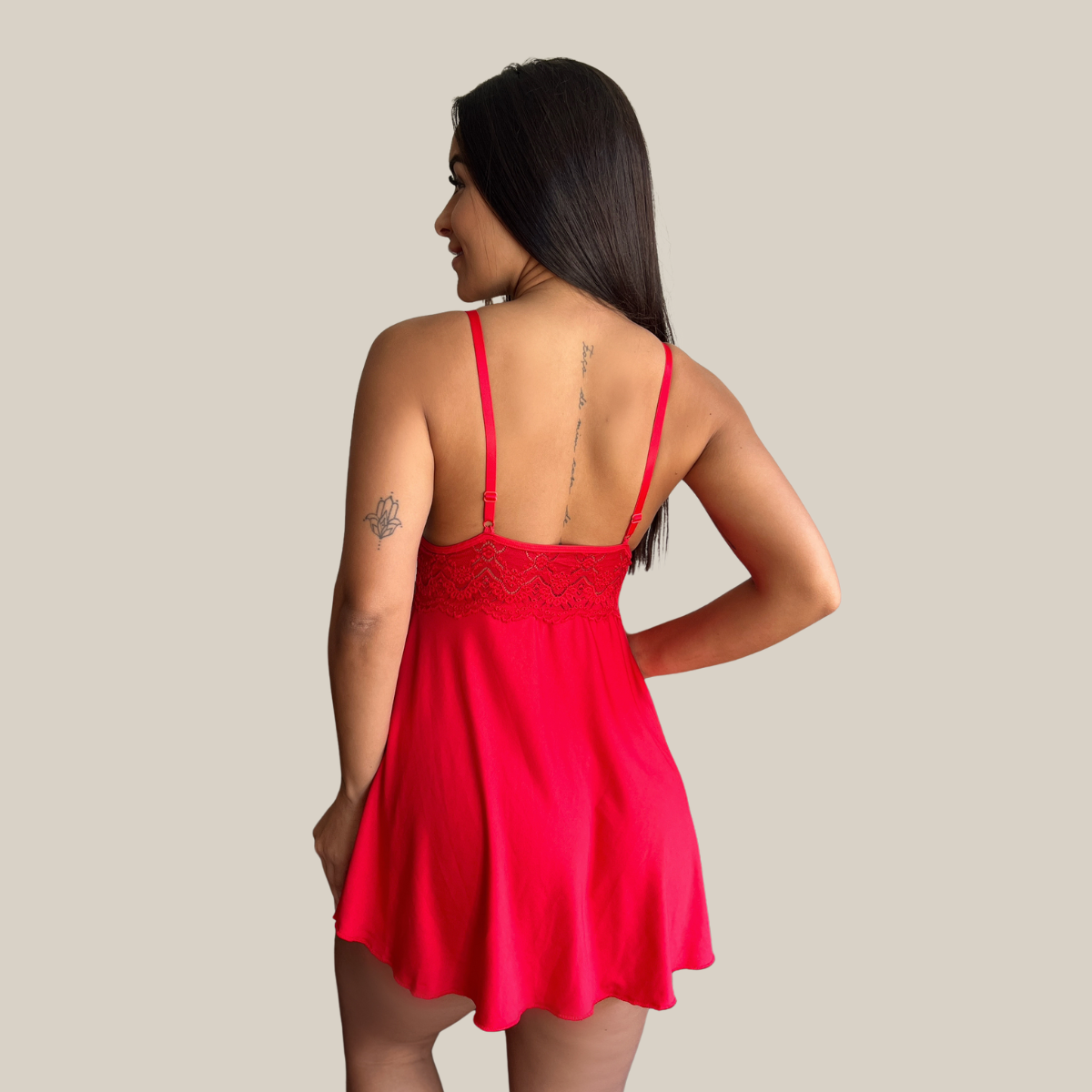 Camisola Feminina Sexy Confortável Pijama Rendada Linha Noite Premium - Eliana Luz