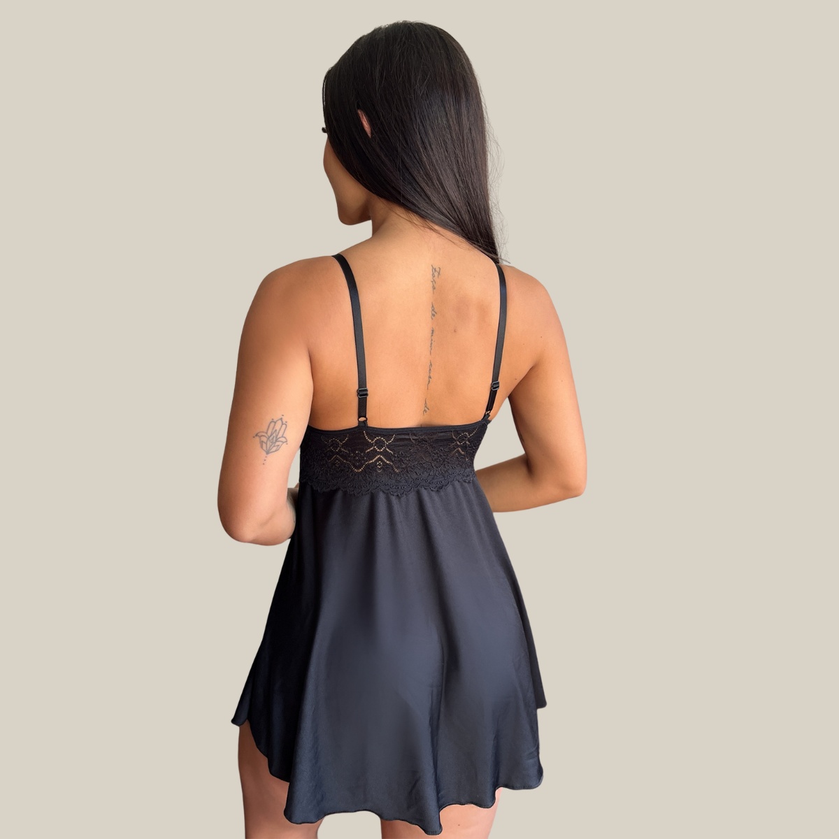 Kit 2 Camisolas Baby Doll Feminina Sensual Sem Bojo Rendada Lingerie Pijama Linha Noite - Eliana Luz